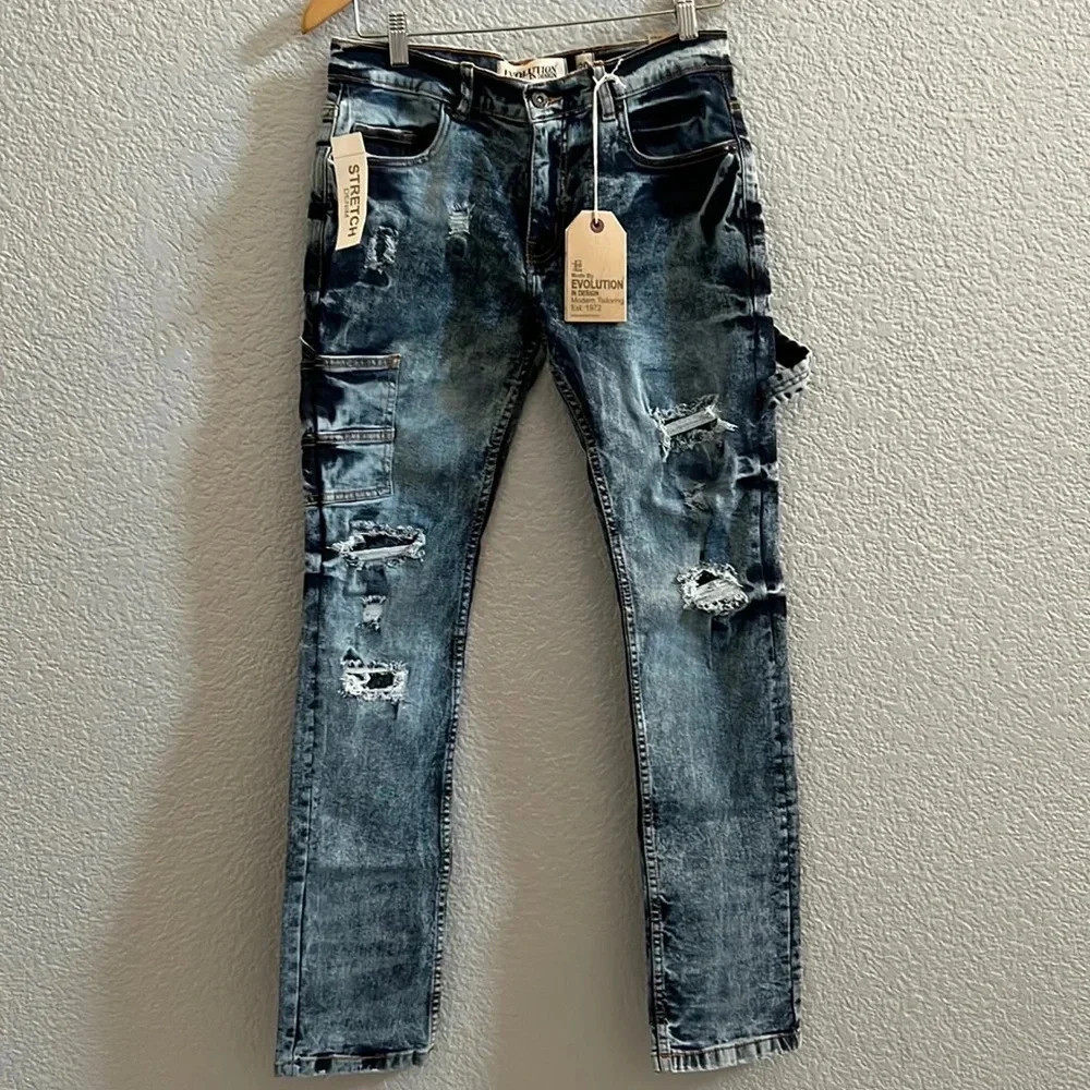 Evolution In Design Worked Up Hammer Loop Denim 34/32